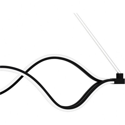 Bleecker 42W LED Matte Black Linear Chandelier