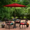 Northlight 9ft Outdoor Patio Market Umbrella with Hand Crank and Tilt, Red - 2 of 4