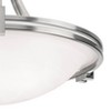 Possini Euro Design Deco Modern Ceiling Light Semi Flush Mount Fixture 16" Wide Brushed Nickel 2-Light White Marbleized Glass Bowl for Bedroom Kitchen - 3 of 4