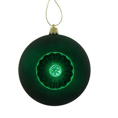 Northlight 6ct Matte Retro Reflector Shatterproof Christmas Ball Ornament Set 4" - Green