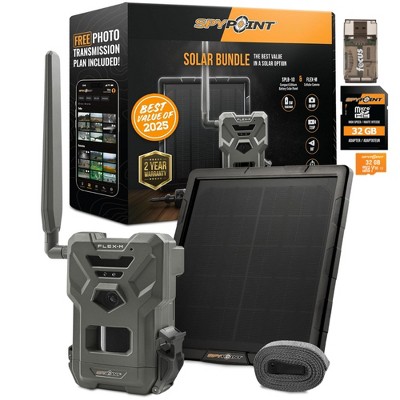 Spypoint FLEX-M Trail Camera and SPLB 10 Solar Panel Bundle with Accessories