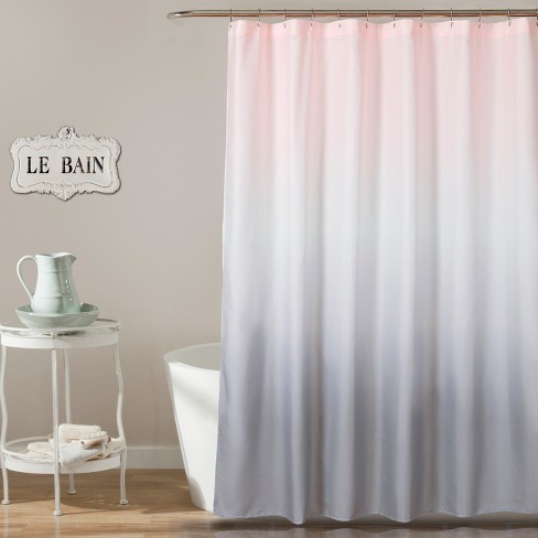 Lush Dcor Ombre Design Shower Curtain Pale Blush Target