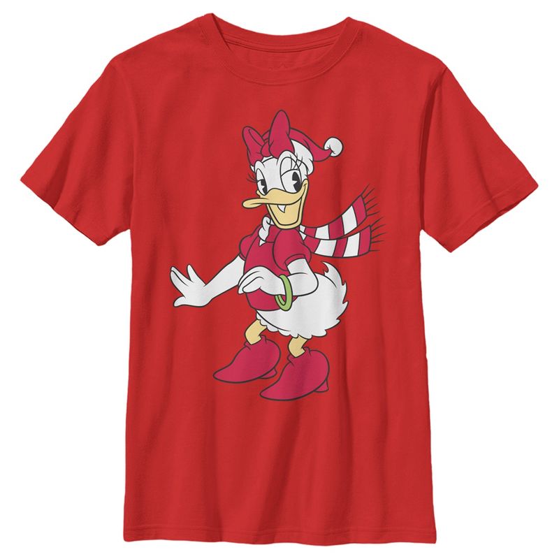 Boy's Mickey & Friends Christmas Daisy Duck T-Shirt, 1 of 5