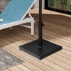 Pellebant Umbrella Base Holder Square 40lbs Weighted Stand for Outdoor Market Umbrella, Cement Concrete Steel - 2 of 4