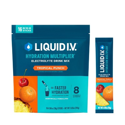Liquid I.v. Hydration Multiplier - Tropical Punch Electrolyte Powder Drink Mix 1 Pack (16 Servings)