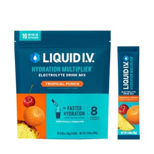 Liquid I.v. Hydration Multiplier - Tropical Punch Electrolyte Powder Drink Mix 1 Pack (16 Servings) - 1 of 4