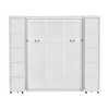 Queen Wood Wall Murphy Bed with Hidden Storage Cabinets, Hydraulic Lift, and Foldable Side Door for Bedroom or Apartment - 4 of 4