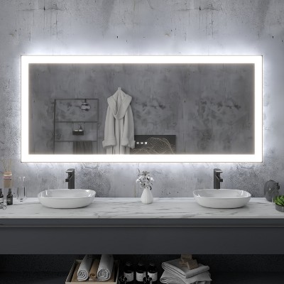 Black Framed LED Mirror