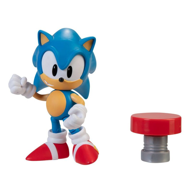 Sonic the Hedgehog 4&#34; Figure Classic Sonic with Spring Wave 4, 1 of 10