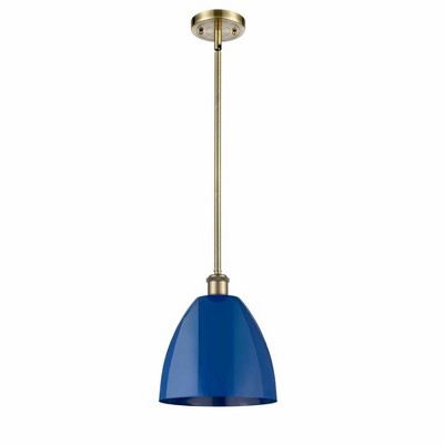 Plymouth Dome - 1 Light Stem Hung Pendant In Industrial Style-10.88 Inches Tall and 9 Inches Wide