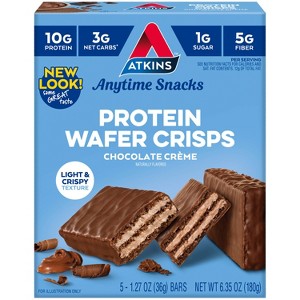 Atkins Protein Wafer Crisp Snack Bar - Chocolate Creme - 5pk - 1 of 4