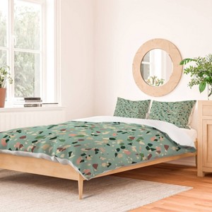 Deny Designs Holli Zollinger Zarah Terrazzo Queen/Full Duvet and Sham Set (2-3pc Set) - 1 of 4