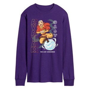 Men's - Avatar: The Last Airbender - Aang Air Bending Long Sleeve Graphic T-Shirt - 1 of 3