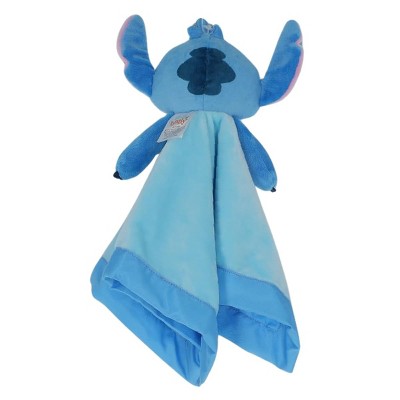 Disney Stitch Blue Plush Baby Security Blanket Toy