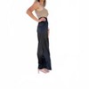 Women's Glamour High Waisted Wide-legged Black Silk Pants - GLAM - 2 of 3