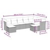 vidaXL 9 Piece Patio Sofa Set with Cushions - Brown and Cream Without Table - 3 of 4