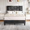 Bed Frame with Upholstered Headboard, Heavy-Duty Platform Bed Frame with Strong Wood Slats - 2 of 4