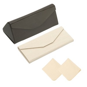 Unique Bargains Triangle Magnetic Foldable Glasses Case 2 Pcs - 1 of 4