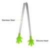 Unique Bargains Stainless Steel Silicone Tips Heart Hand Glove Shape Mini Food Tongs 3 Pcs - 4 of 4