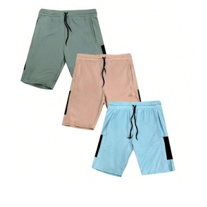 Mens 3 Pack Ultra Soft Fleece Interlock Cotton Glass Shorts - 1 of 1