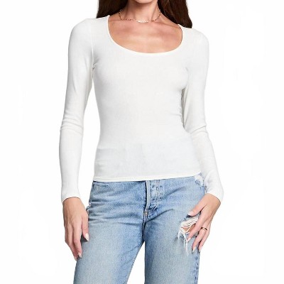 Women's Scoop Long Sleeve Tee - saltwater LUXE