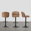 Spruce&Spring Modern Adjustable Swivel Bar Stools Set with Arched Footrest - 3 of 4