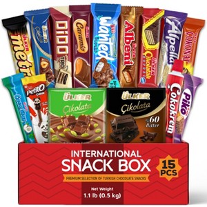 Eastanbul International Snack Box, 15 Chocolate Assortment Bars, 1.1lb - 1 of 4