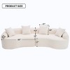 110'' Curved Modular Sectional Sofa with 4 Pillows, Deep Seat Chenille Sleeper Couch for 4 People in Living Room or Apartment–The Pop Home - 3 of 4