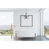 Elegant Lighting Flynx 4 lights pendant in weathered oak - 2 of 4