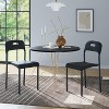 Outdoor Patio Dining Chairs, Stackable Plastic Kitchen Chairs, Steel Legs Support, Waterproof & Stain-Resistant, Easy Assembly for Home, Office - 3 of 4