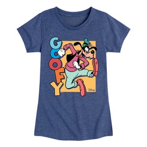 Girls' - Disney - Goofy Fitted Short Sleeve Graphic T-Shirt - 1 of 4