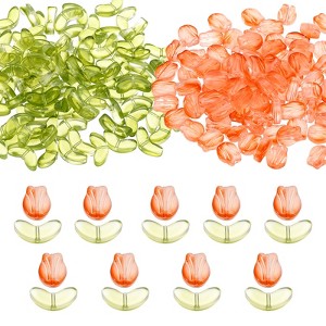 Unique Bargains Craft Embellishments Tulip Flower Crystal Glass Beads 200 Pcs - 1 of 4