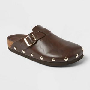 Women's Lee Clog Mule Flat - Universal Thread™ Brown - 1 of 4