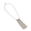 SOHI Women's Metallic Silver The Hanging Chain Bar Lariat Necklace - 2 of 4