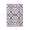 Purple Lilac And Ivory Geometric Washable Indoor Outdoor Area Rug - 3 of 4