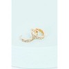 Slickblue Gold Tiny Huggie Earrings, Rhinestone Accent Hoops, Stylish Daily Jewelry, 0.5" - 2 of 4