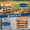 Galvanized Steel Chicken Nesting Box with Roll-Away Tray, 6/8/10 Hole Options, Wall or Stand Mount - 4 of 4