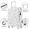 Naysaye Luggage Set of 3 Durable Hard Shell Spinner Wheels Airline Certified Carry on for Travel, White, 19.2"*11.6"*28.4" - 2 of 4