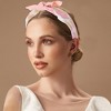 Unique Bargains Girl's Elegant Flower Pattern Headbands 6.30"x4.72"x2.05" Rose Red 1 Pc - 2 of 3