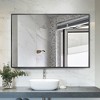 Dovelina Modern Rectangle Metal Frame Bathroom Vanity Mirror Decorative Wall Mirror - 2 of 4