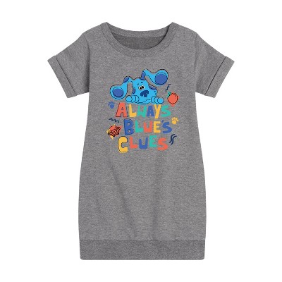 - Blue's Clues & You! - Always Blue's Clues Graphic Short Sleeve Fleece Dress