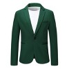 Cloudstyle Men's Suit Jacket One Button Slim Fit Sport Coat Business Daily Blazer - 3 of 4