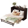 TIRAMISUBEST Queen Size Murphy Bed Wall Bed, Pine Wood Murphy Cabinet Bed with Rattan Decoration and Storage Drawer - 4 of 4