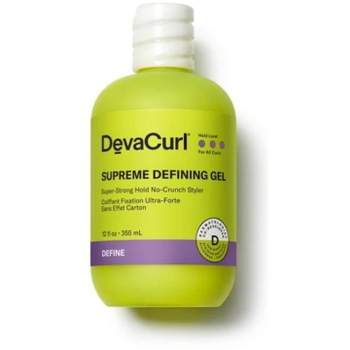 DevaCurl SUPREME Defining Gel (12 oz) Super-Strong Hold No-Crunch Styler | Diva Hair Gel for Deva Curls