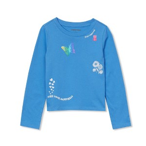Lands' End Kids Long Sleeve Graphic Meet and Greet Tee - 1 of 2