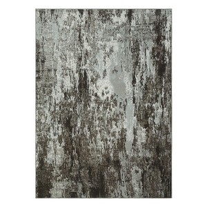 2 x 6 ft Polyester Velvet Towel Blue Rectangular Hallway Bathroom Entryway Kitchen Office Foldable Ink-splashed tree bark Printed Modern Washable Are - 1 of 4