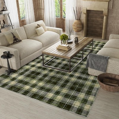 Non-Slip Machine Washable Runner Rugs Low Pile Area Rugs Non-Shedding Foldable Floor Mats for Hallway, Bathroom Kitchen