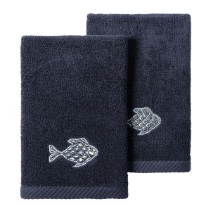 Linum Home Textiles 100% Turkish Cotton FIGI Embellished Towel Set - 1 of 4
