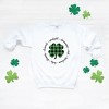 Simply Sage Market Women's Graphic Sweatshirt Buffalo Plaid Shamrock Circle - 3 of 3