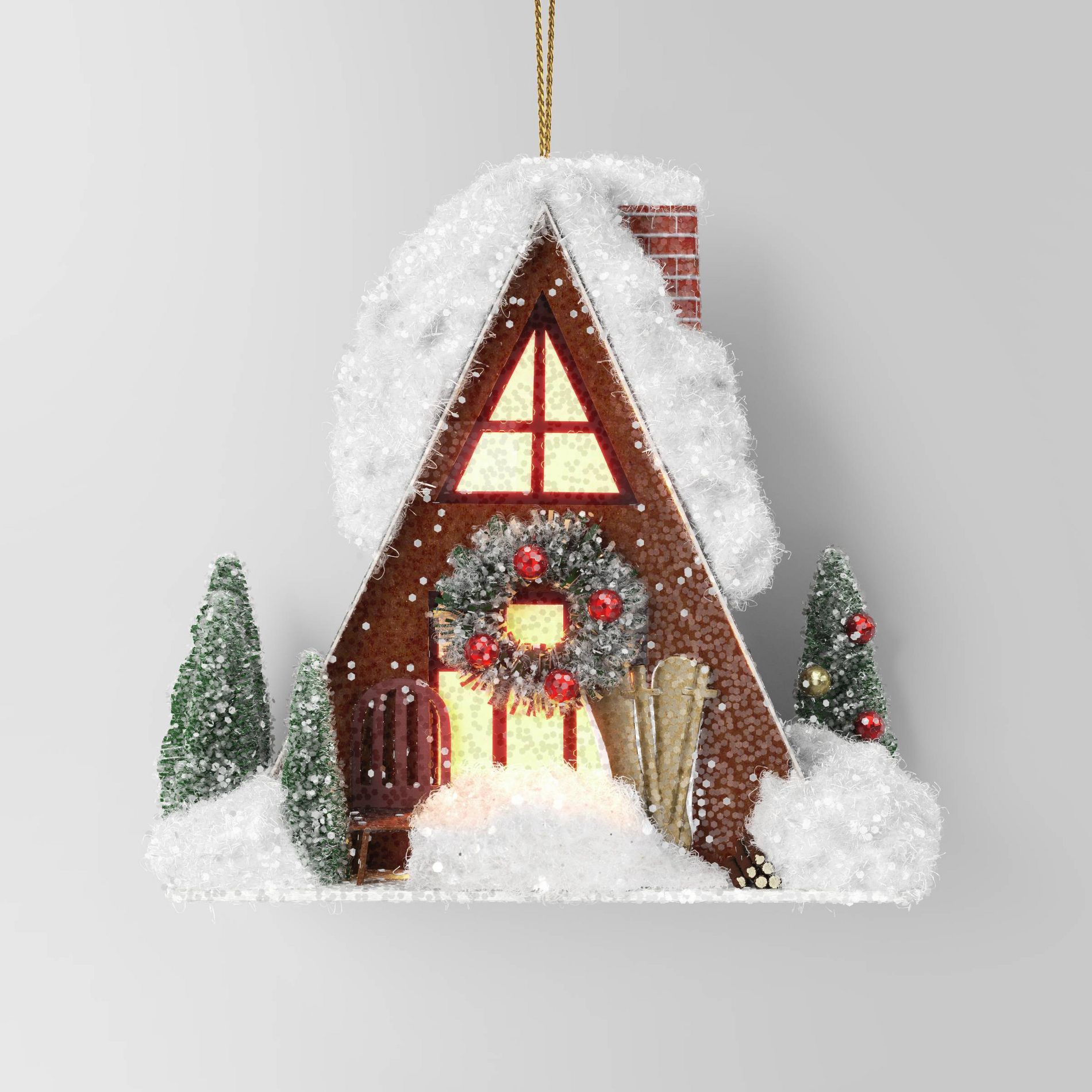 Christmas A Frame House Ornament - Wondershop™